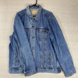 C.E. Schmidt Men's Workwear Denim Jean Jacket Large Trucker Style Button Up